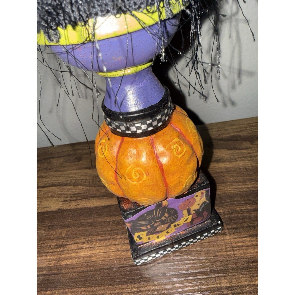 Vintage Retro Halloween Black Cat Paper Mache Figurine Seasonal Decoration - Picture 10 of 13